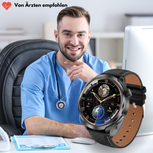 Lade das Bild in den Galerie-Viewer, VitalSense Pro X - Gesundheits-Smartwatch mit Lederarmband (2026)