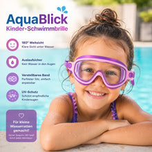 Lade das Bild in den Galerie-Viewer, AquaBlick Kinder-Schwimmbrille | Beschlagfrei · Auslaufsicher · Kein Haareziehen