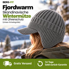 Lade das Bild in den Galerie-Viewer, Fjordwarm – Skandinavische Wintermütze mit Ohrenschutz (Unisex-Einheitsgröße) 2026