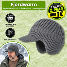 Lade das Bild in den Galerie-Viewer, Fjordwarm – Skandinavische Wintermütze mit Ohrenschutz (Unisex-Einheitsgröße) | 1-€ Aktion
