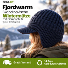 Lade das Bild in den Galerie-Viewer, Fjordwarm – Skandinavische Wintermütze mit Ohrenschutz (Unisex-Einheitsgröße) 2026