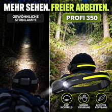 Lade das Bild in den Galerie-Viewer, PROFI 350 – 2-in-1-LED-Stirnlampe | 1-€-Aktion