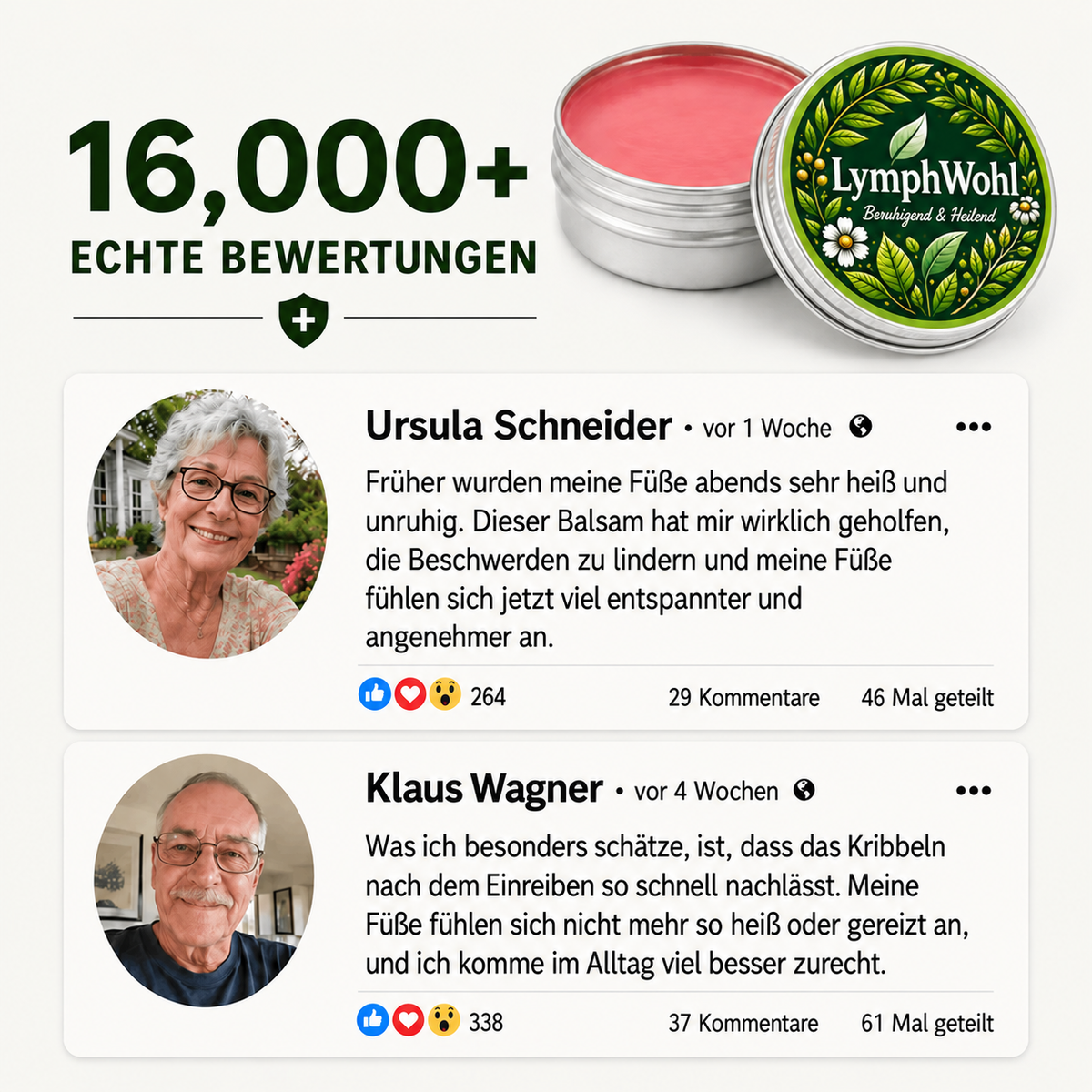 LymphWohl – Intensiv-Balsam für müde, brennende und empfindliche Füße