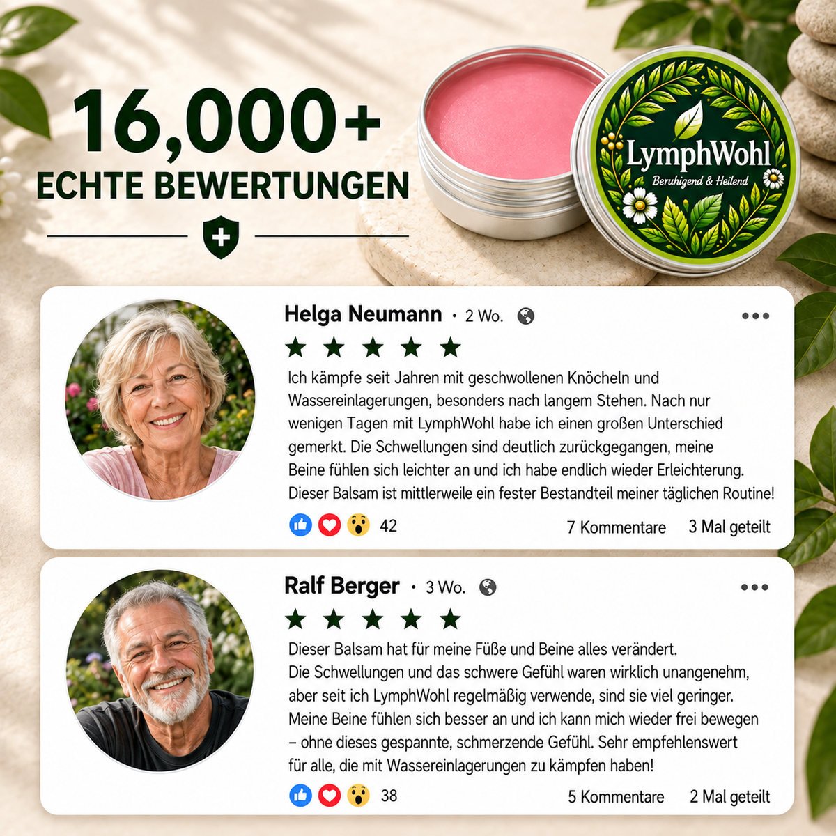 LymphWohl – Intensiv-Balsam für schwere, geschwollene und müde Beine