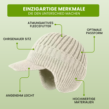 Lade das Bild in den Galerie-Viewer, Fjordwarm – Skandinavische Mütze mit warmem Ohrenschutz