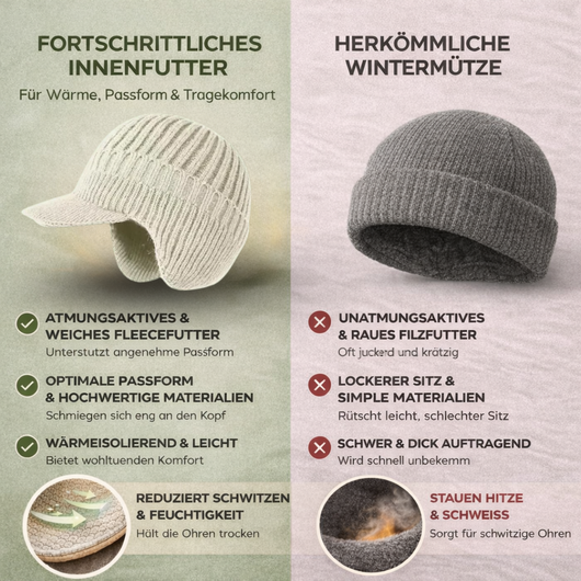 Fjordwarm – Skandinavische Mütze mit warmem Ohrenschutz