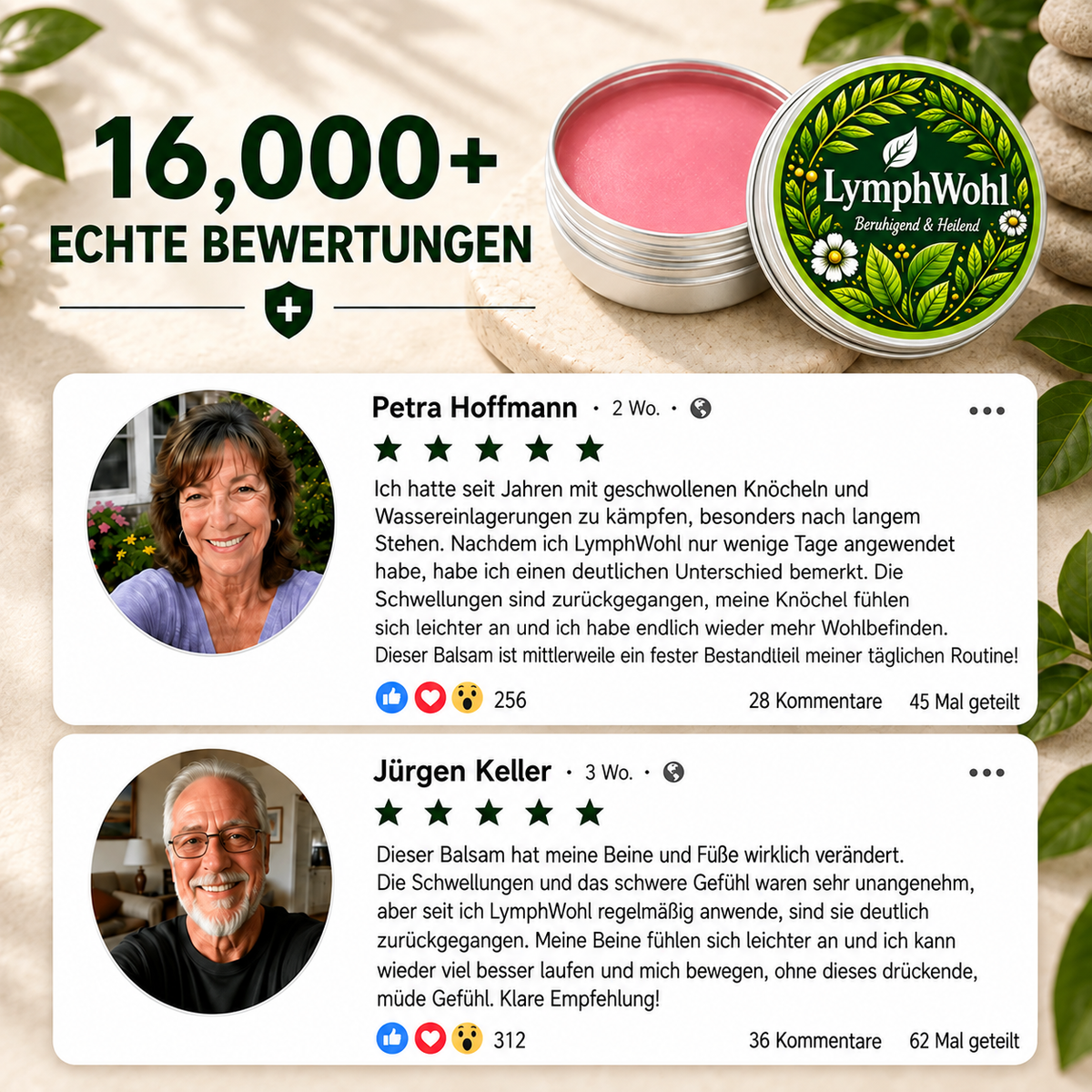 LymphWohl – Intensiv-Balsam für schwere, geschwollene und müde Beine