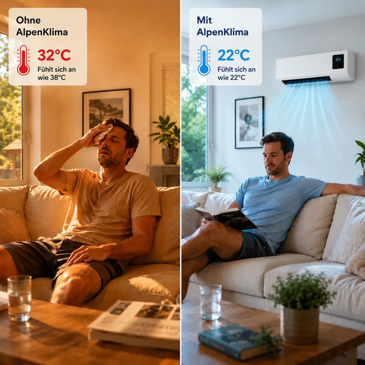 AlpenKlima – Tragbare Klimaanlage & Heizung ohne Installation | 2-in-1 | Bis 51 m²