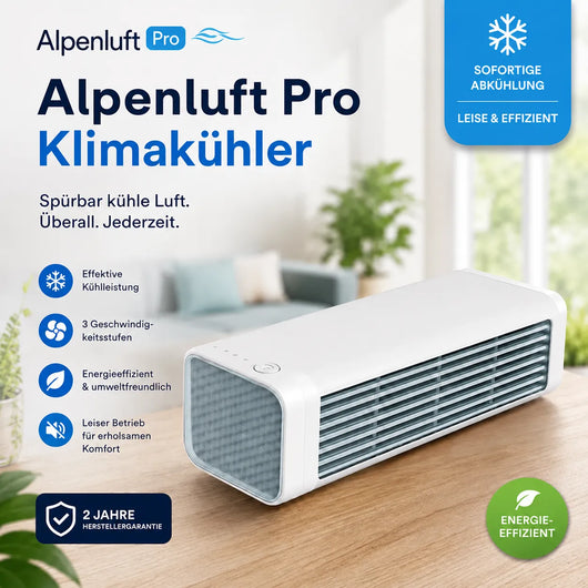 Alpenluft Pro -  Tragbarer Klimakühler ohne Installation