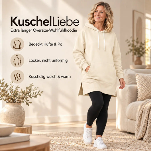 KuschelLiebe – der extra lange Wohlfühlhoodie