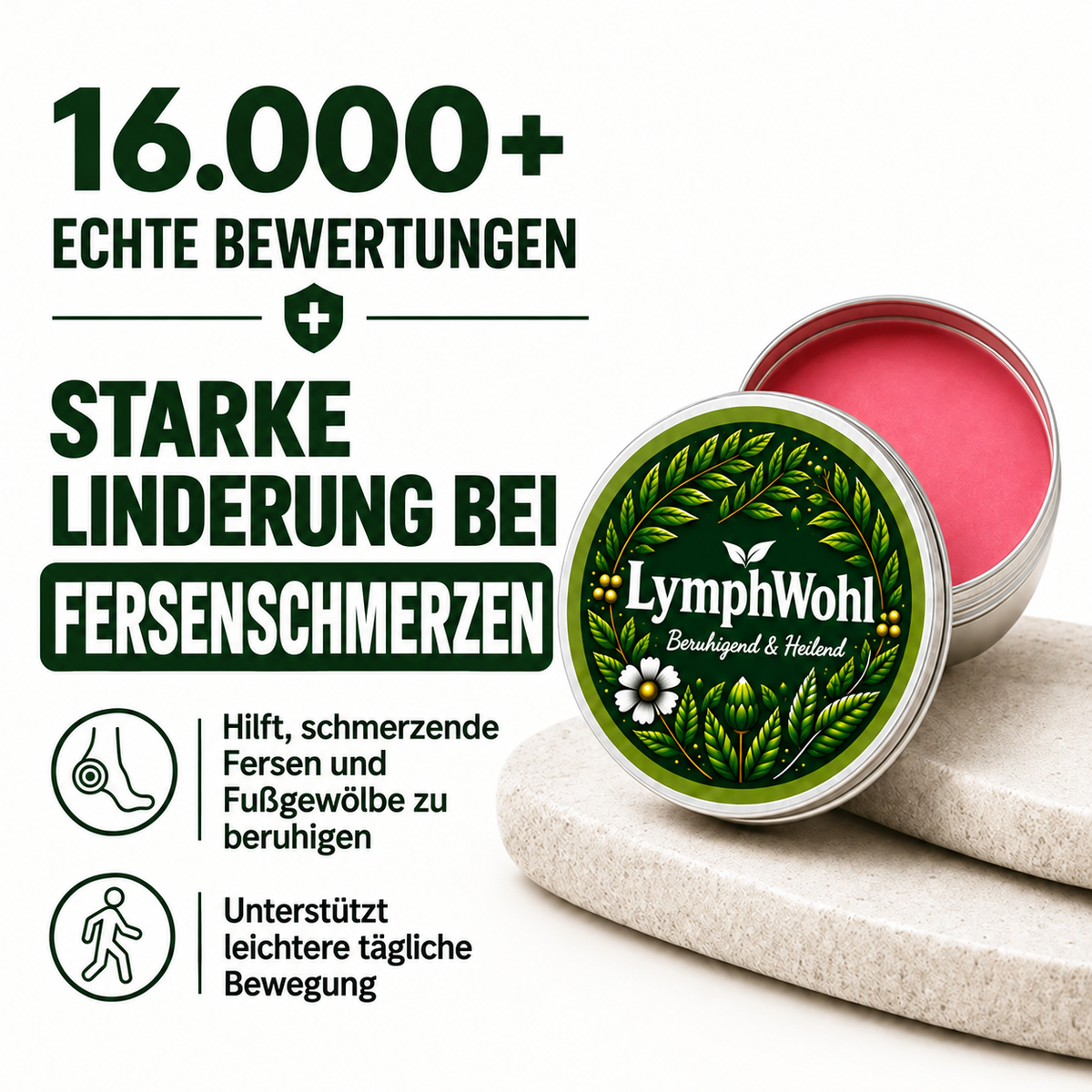 LymphWohl – Intensiv-Balsam für müde, beanspruchte Fersen und Füße