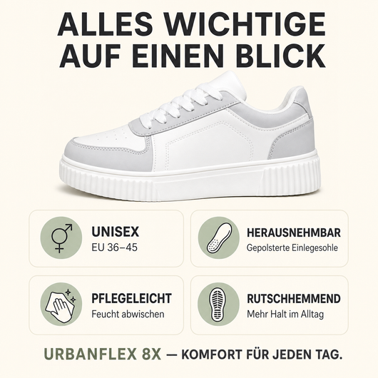 UrbanFlex 8X - Ergonomischer Unisex-Komfort-Sneaker