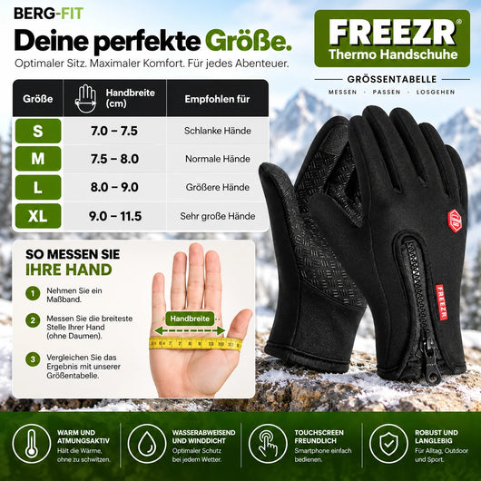 FREEZR Thermo Handschuh - perfekt für jedes Abenteuer 2026