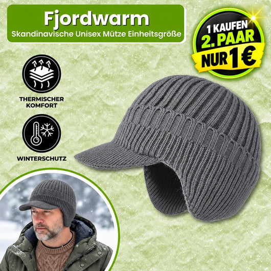 Fjordwarm – Skandinavische Wintermütze mit Ohrenschutz (Unisex-Einheitsgröße) | 1-€ Aktion