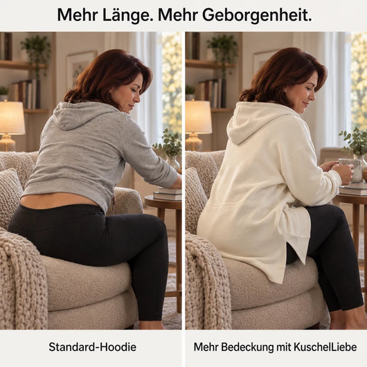 KuschelLiebe – extra langer Oversize-Wohlfühlhoodie | deckenweich, warm & vorteilhaft geschnitten