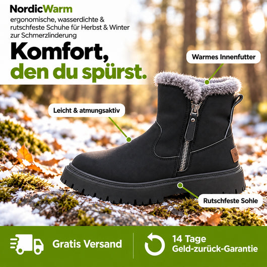 NordicWarm - ergonomische, wasserdichte & rutschfeste Schuhe für Herbst & Winter zur Schmerzlinderung 2026