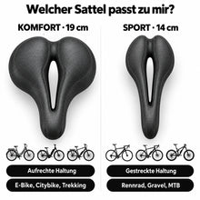 Lade das Bild in den Galerie-Viewer, OrthoRide – ergonomischer Fahrradsattel mit Druckentlastungskanal | gegen Taubheit, Sitz- und Steißbeinschmerzen
