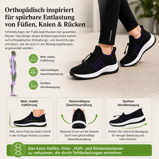 Orthofit — Schmerzlindernde Komfort-Schuhe für Damen | Rutschfest & Federleicht