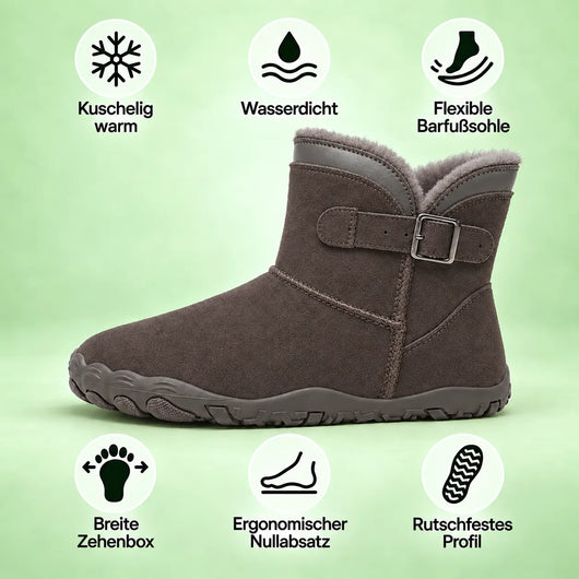 ThermoHug – Ergonomische, wasserdicht & rutschfest Barfuß-Winterstiefel