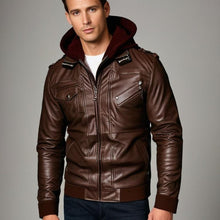 Lade das Bild in den Galerie-Viewer, Connery - Hochwertige Lederjacke Herren

