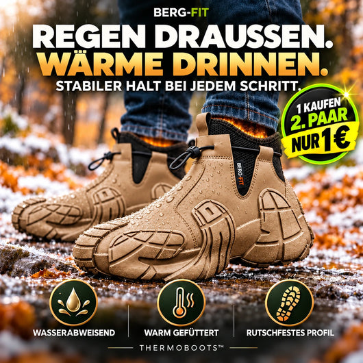 ThermoBoots – Wasserdichte Allwetter-Ganzjahresstiefel | Rutschfest & Schmerzlindernd | 1-€ Aktion