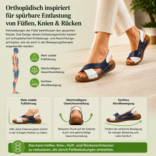 VivaFree - Schmerzlindernde Komfort-Sandalen | Rutschfest & Federleicht