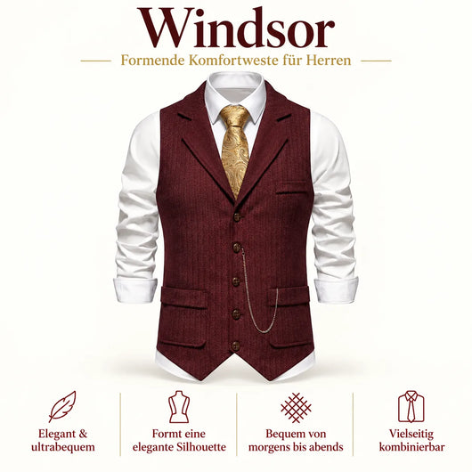 Windsor – formende Komfortweste für Herren | Elegant & ultrabequem