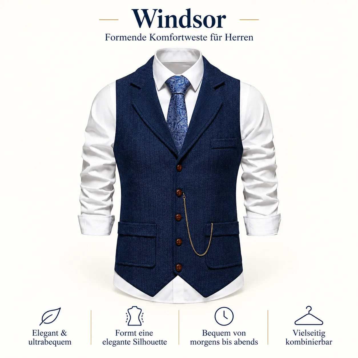 Windsor FormFit – formende Komfortweste für Herren | Elegant & ultrabequem
