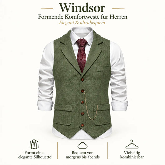 Windsor – formende Komfortweste für Herren | Elegant & ultrabequem