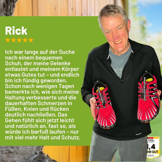 AeroX Pro - ergonomischer schmerzlindernder Barfußschuh für sicheres, gelenkschonendes Gehen für Senioren