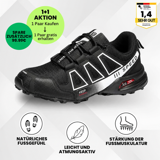 OrthoTrekking - ergonomische schmerzlindernde Trekking u.- Wanderschuhe - (1+1  Gratis)