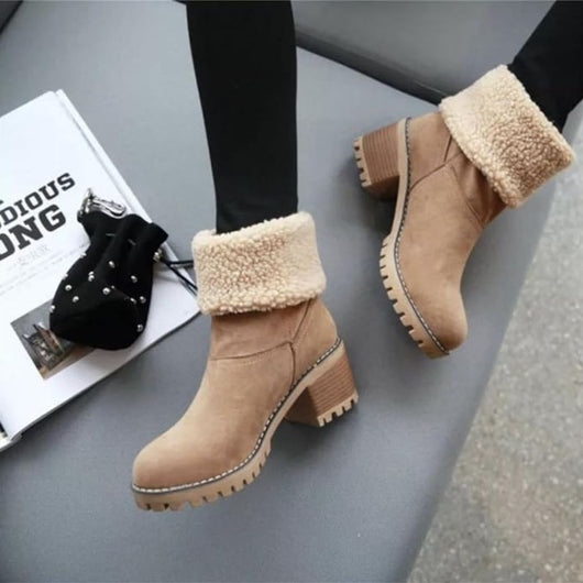 Diana - Schmerzlindernde Winterstiefel mit dickem Absatz für Damen