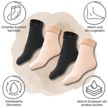 Lade das Bild in den Galerie-Viewer, 4er Set Comfysocks Thermosocken - Unisex Einheitsgröße - für warme Fußmomente
